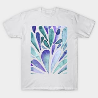 Watercolor artistic drops - turquoise and blue T-Shirt